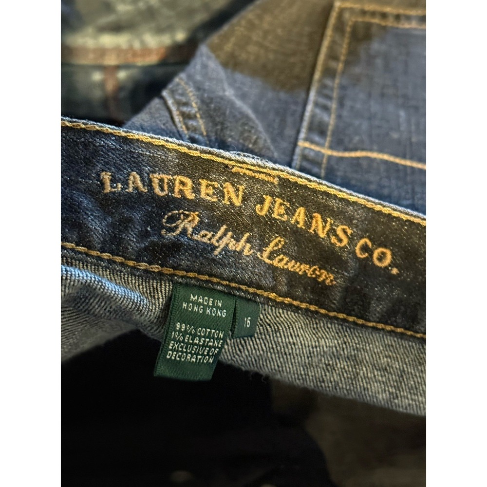 Lauren Jeans Co., Ralph Lauren Y2K Vintage Size 16 Black With Decorative Patches - Picture 11 of 16
